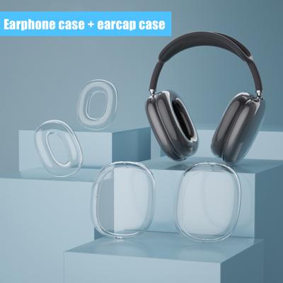 Transparent Protective Case Full 360 Degree Protection Anti-Yellowing TPU Washable Silicone Covers for Airpods Max