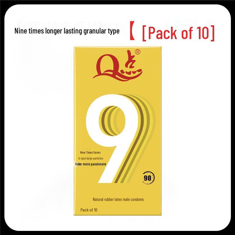 Q Point Ultra-Thin Pink Condoms with 3D Surrounding Particles - Odorless, Super Lubricated, Female Pleasure Enhancing.