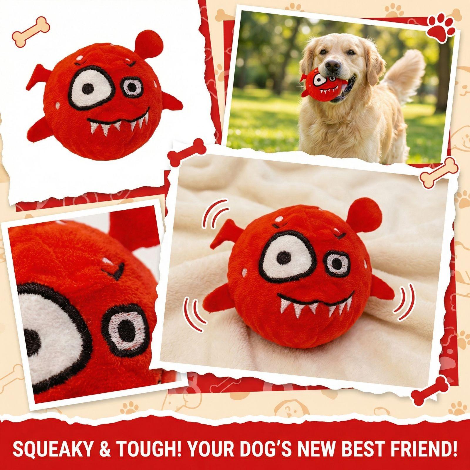 

Plush Ball Toy Soft Stuffed Cartoon Character Ball for Children Creative Novelty Gift for Playroom Nursery Decor one size червоний
