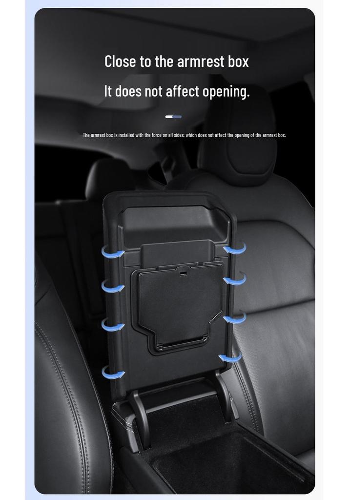 Black & White Silicone Armrest Cover for Tesla Model Y/3/YL – Scratch & Wear Resistant