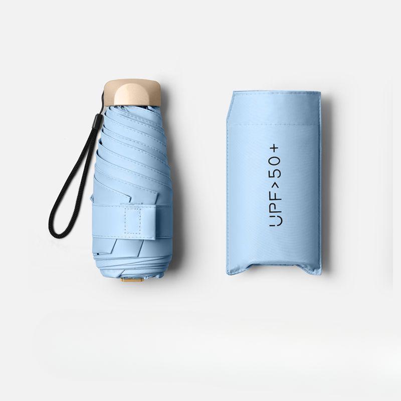 Pocket-Size Capsule Folding Umbrella with UPF 50+ UV Protection