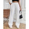 High-Waisted Wide-Leg Pants Women Comfortable Loose Fit Casual Trousers Elastic Waist 2025