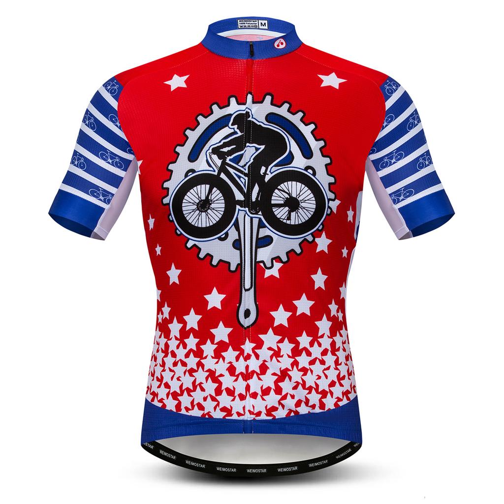Weimostar Maillot de Cyclisme américain pour Homme