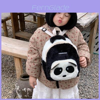 Plush Panda Backpack For Kids With Breathable Design And Storage For Kindergarten Use