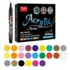 12-60 Colors Acrylic Brush Marker Pens for Fabric Canvas Stone Metal Ceramics DIY Painting Pen