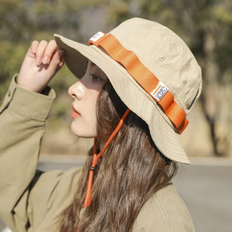 Japanese Wide Brim Sunshade Bucket Hat - Summer Fisherman Cap, Lightweight Breathable for Men Women, Outdoor Camping Outing