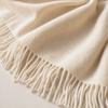 The White Stone Plaid Living 130x170 cm en Mélange de Coton | Plaid Léger 250 g/m² pour Canapé et Lit 