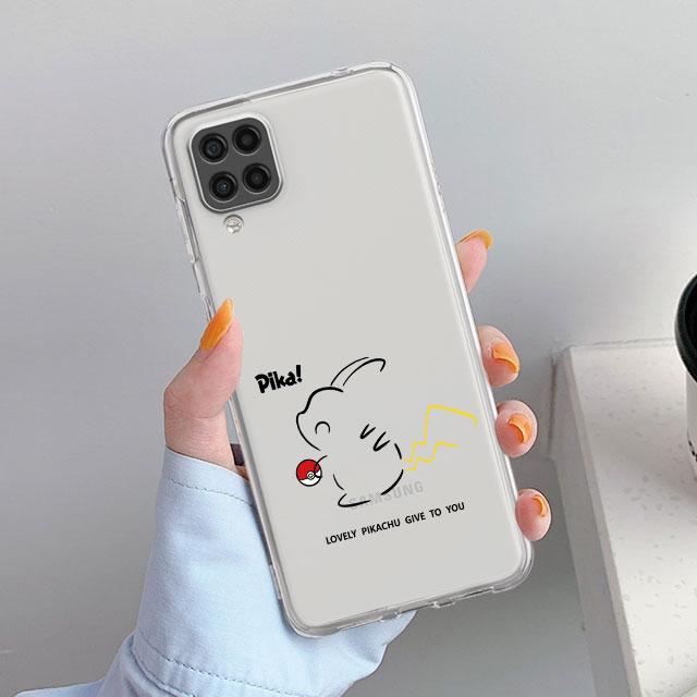 Husă transparentă pentru Samsung Galaxy A52 A12 A51 A32 A21s A71 A32 A22 50 A70 A31 A72 5G Husă de telefon Anime Japonez Pokemon Coque Capa