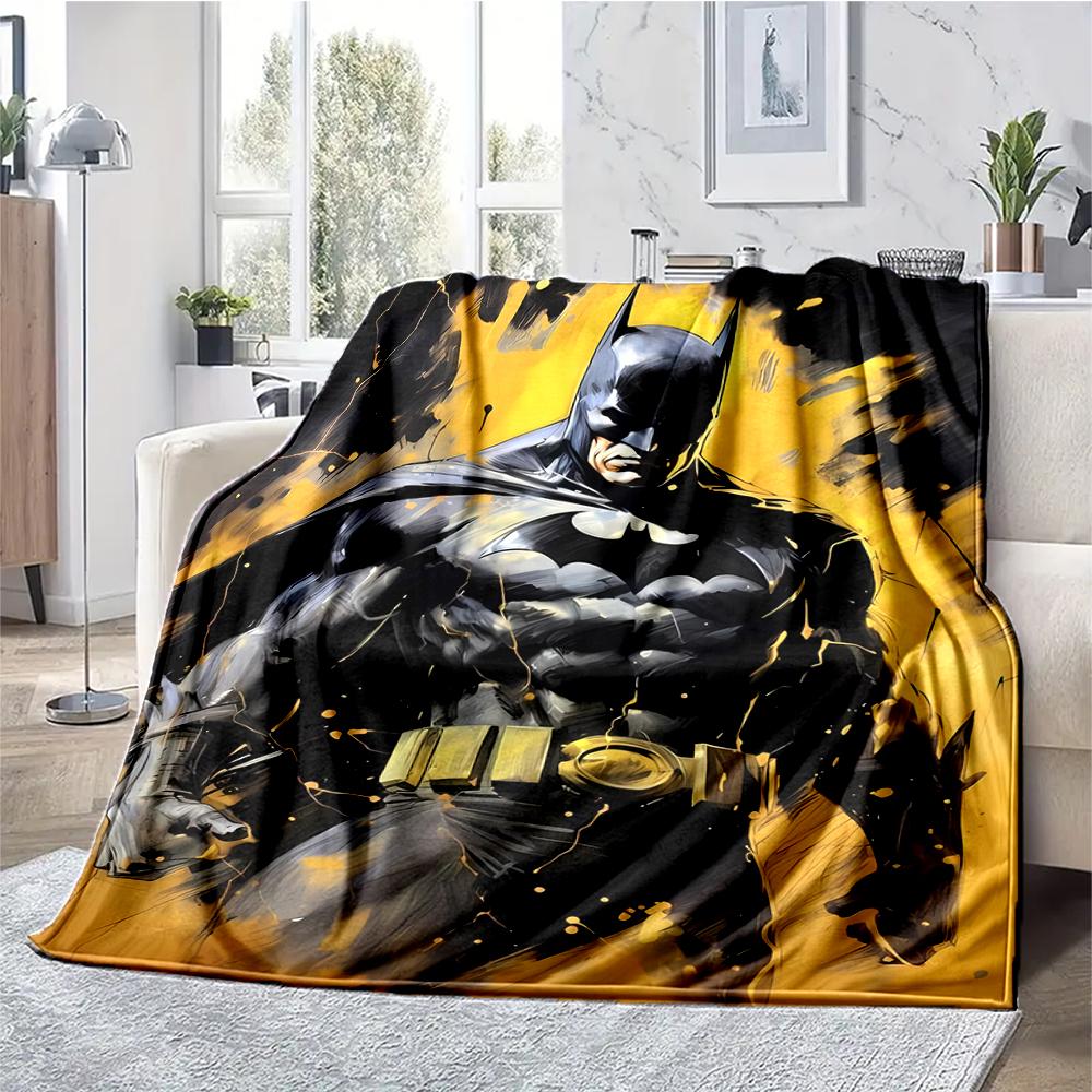 Batman Theme Printed Blanket - Perfect for Couch, Bed, Travel & Outdoor Use | Machine Washable, Cozy & Durable.