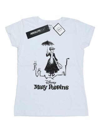 Womens/Ladies Mary Poppins Rooftop Landing Cotton T-Shirt