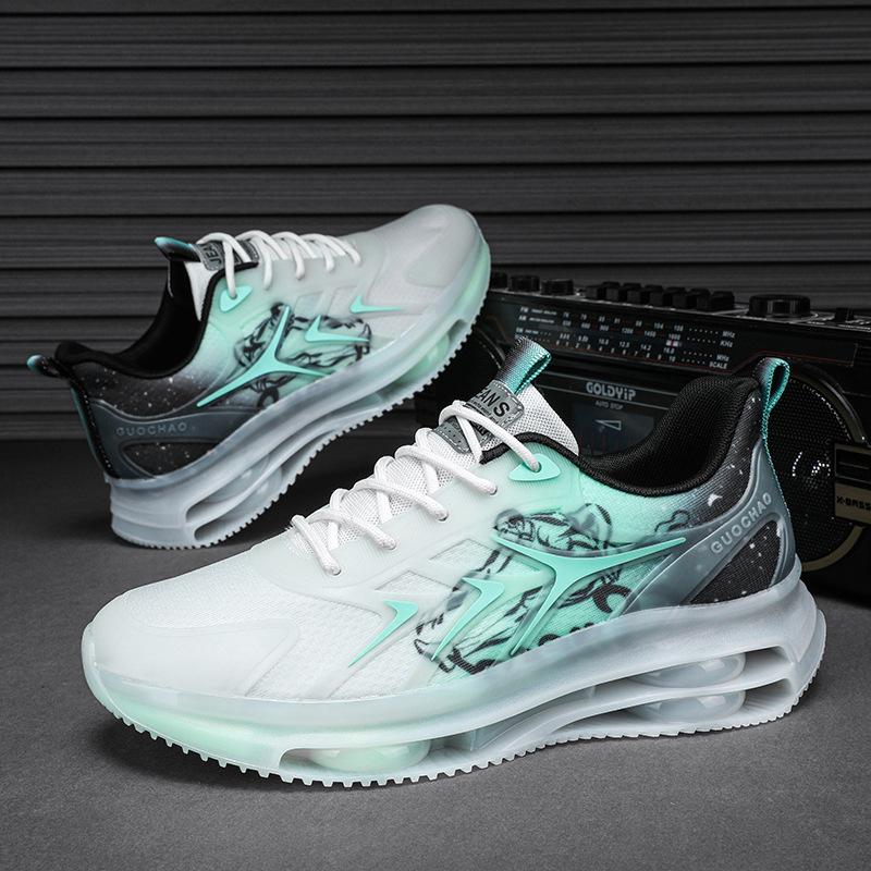 New large size breathable shock absorption comfortable soft wear-resistant running shoes men's mesh casual sports shoes