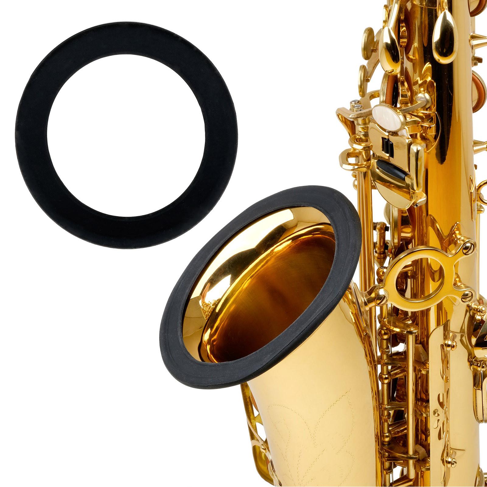

Silicone Saxophone Bell Rim Protector 11CM Durable Flexible Rubber Ring for Saxophone Bell Edge Protection and Instrument Care One Size чёрный