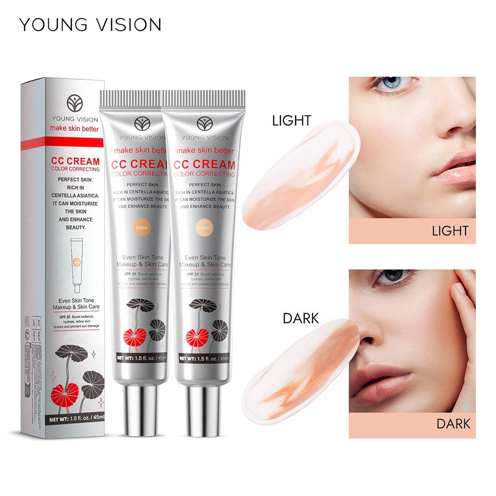 Centella CC krémový korektor Neviditelné póry Hydratační Voděodolný Make-up Primer proti pocení Přirozeně dlouhotrvající dámský make-up Tónovaná báze