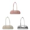 Minimalist Pu French Bag With Zipper Closure And Interior Pockets For Women