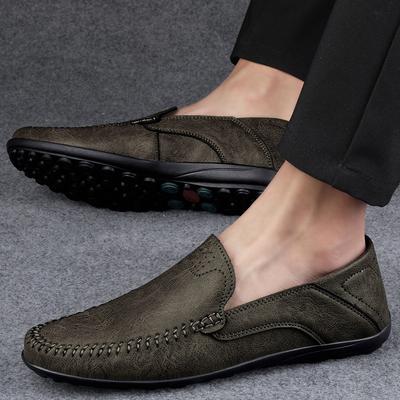 Scarpe Estive da Uomo Casual Lusso Mocassini da Uomo Italiani Traspiranti Slip-on Scarpe da Barca da Uomo Taglie Forti