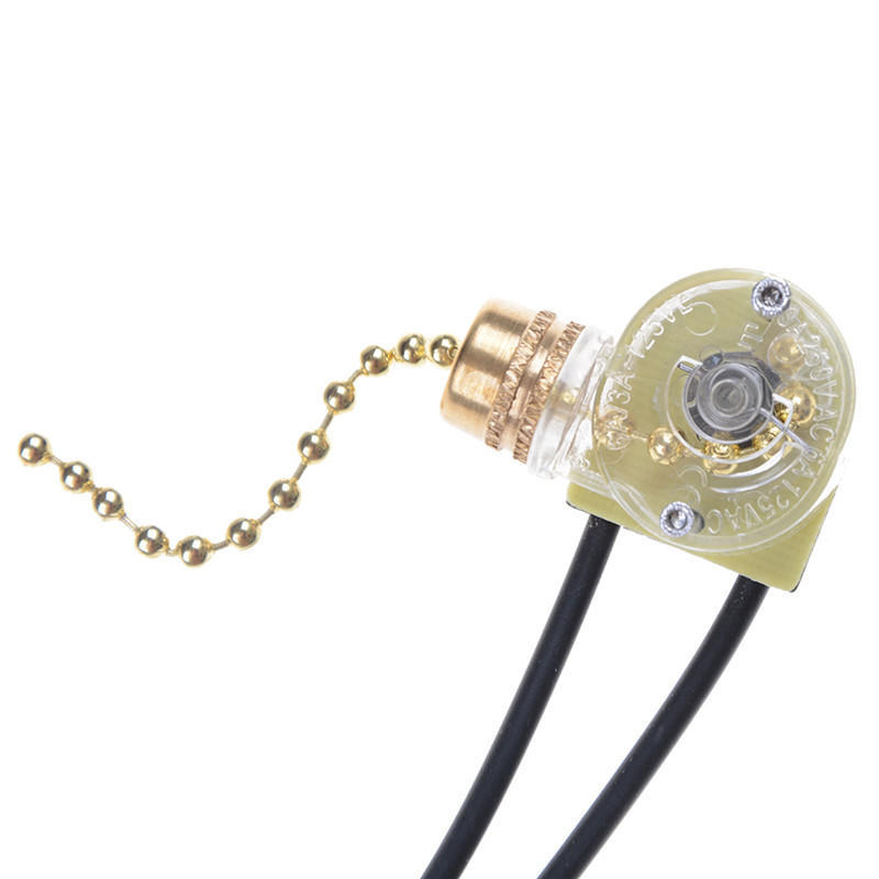 2ks Praktický stropní ventilátor Světlo Nástěnné svítidlo Náhradní retro tahací řetězový spínač