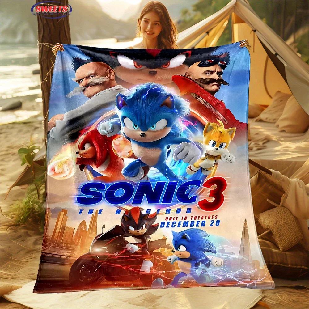 HD Hedgehog Cartoon Soft Flannel Blanket for Bed Bedroom Sofa Picnic, Warm Throw Blanket for Cover Outdoor Leisure Nap Trip Gift