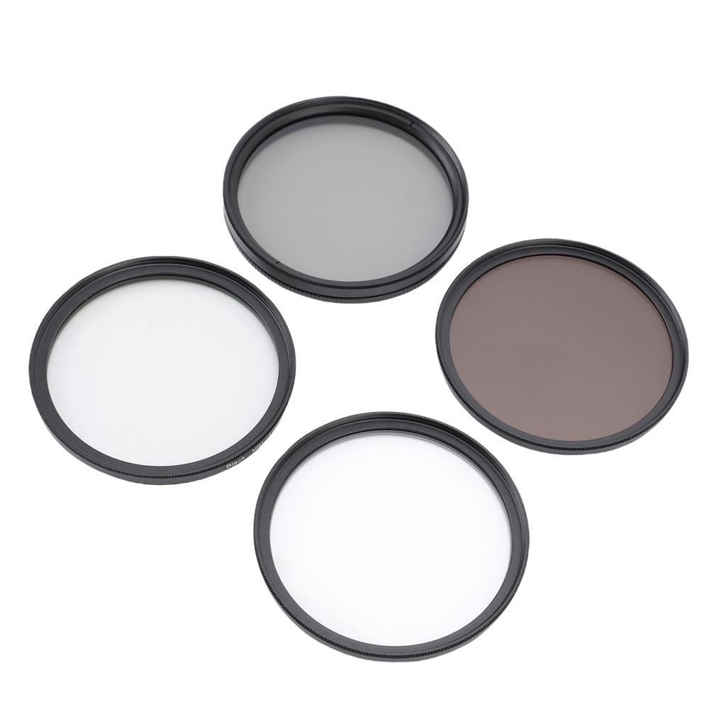 4 Pack Camera Filter Kit UV CPL Polarizer ND8 Black Mist 1 4 with 18 Layer Nano Coating CNC Aluminum Frame for DSLR