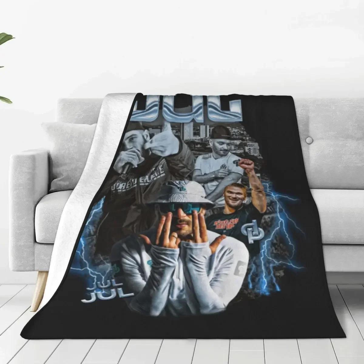 Jul Bootleg Flannel Blanket Music Rapper Super Soft Throw Blanket for Couch Chair Sofa Bed Travelling Bedspread Sofa Bed Cover 75X95CM