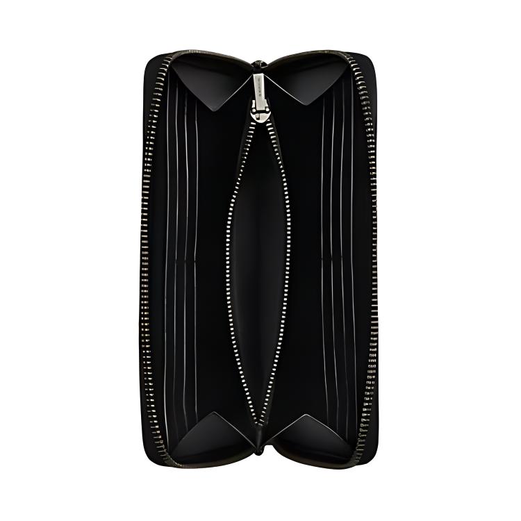 New COACH Accordion Wallet Coated Canvas With Smooth Calfskin Wallet Men's Bronze & Charcoal & Black CY405-QBMI5