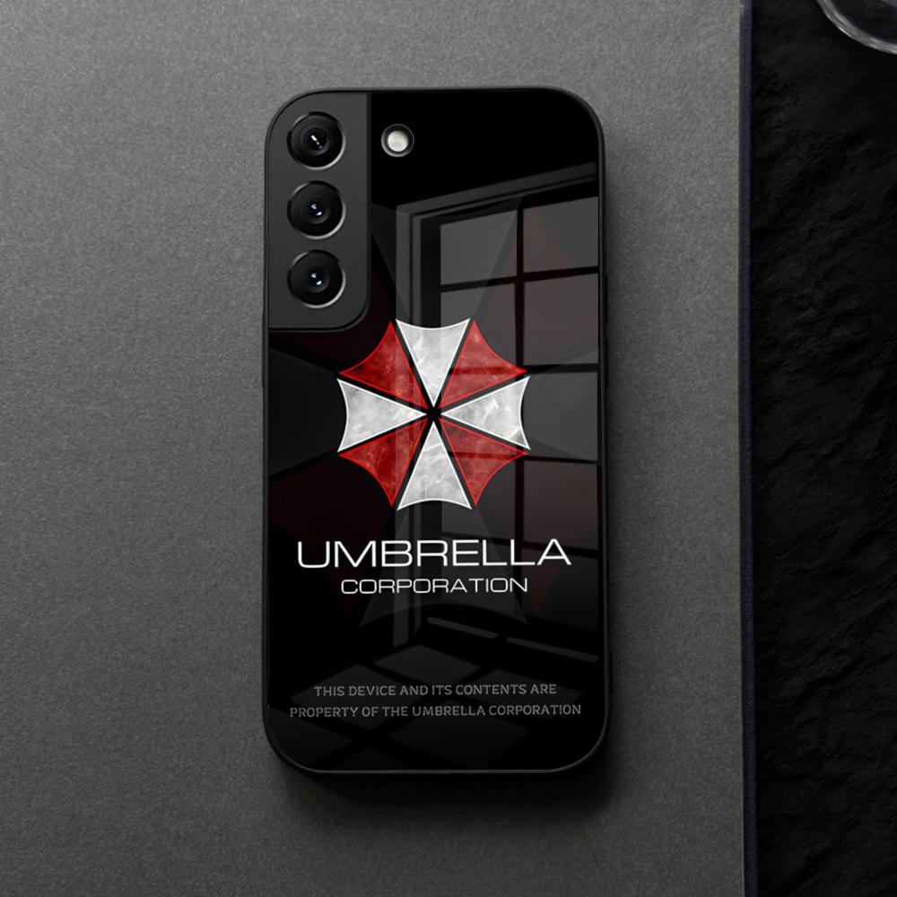 Umbrella Corporation Phone Case Glass For Samsung Galaxy S21 S25 S22 S20 S24 S23 Ultra Fe Plus A16 A34 A54 A24 Coque