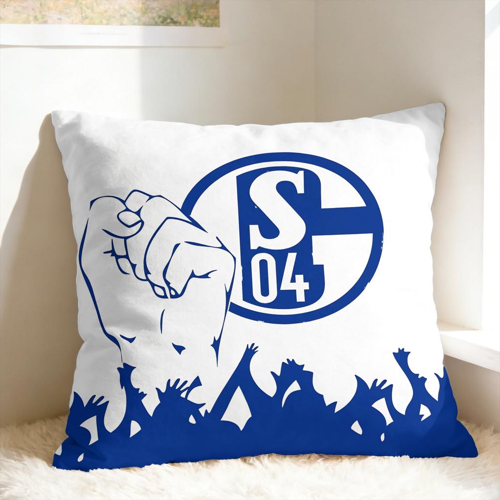 S-Schalke 04 team Pillow Case  Comfy Pillow Cover For Sofa Bedroom Home Decor Cute Funny Cushion Cover