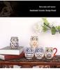 Hand-Painted Pastoral Owl Mug with Handle 