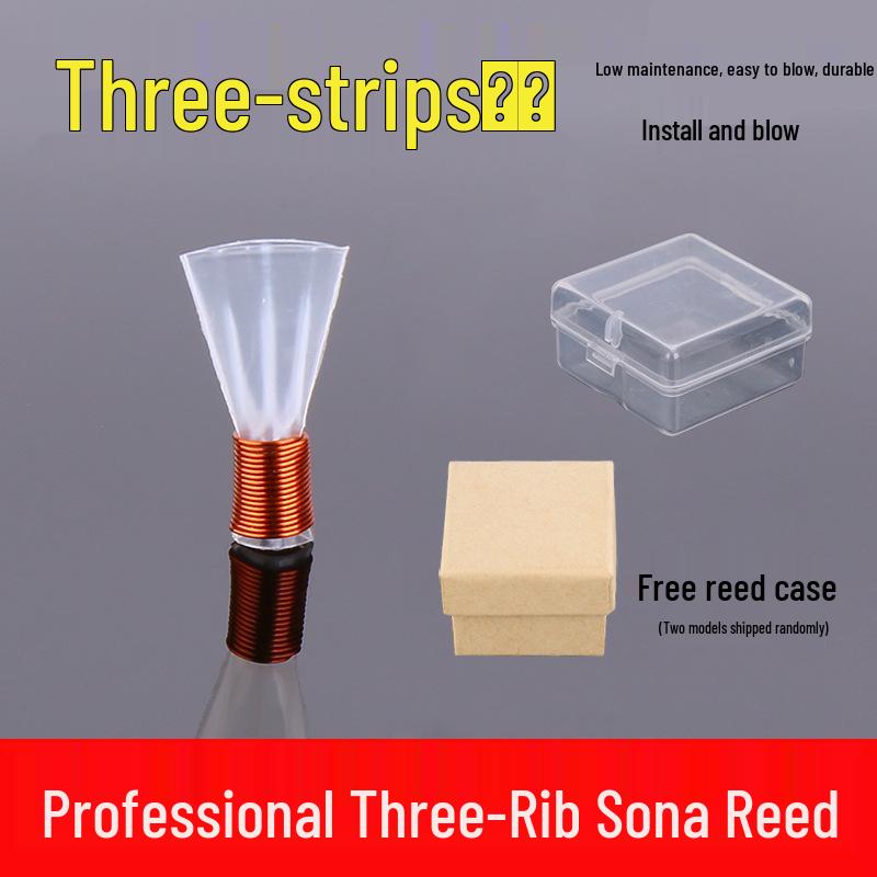 

Professional Three-Reed Suona Mouthpiece: Resin Plastic Universal Accessory No-Repair C (1 pc with case)