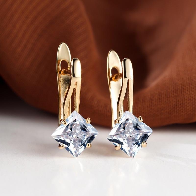 Geometric Drop Earrings Fashion Gold Color Wedding Party Earrings Jewelry Gifts