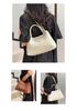 2026 Fashionable Woven Texture Bucket Handbag: High-End Chain Shoulder & Crossbody Versatile Commuter Bag
