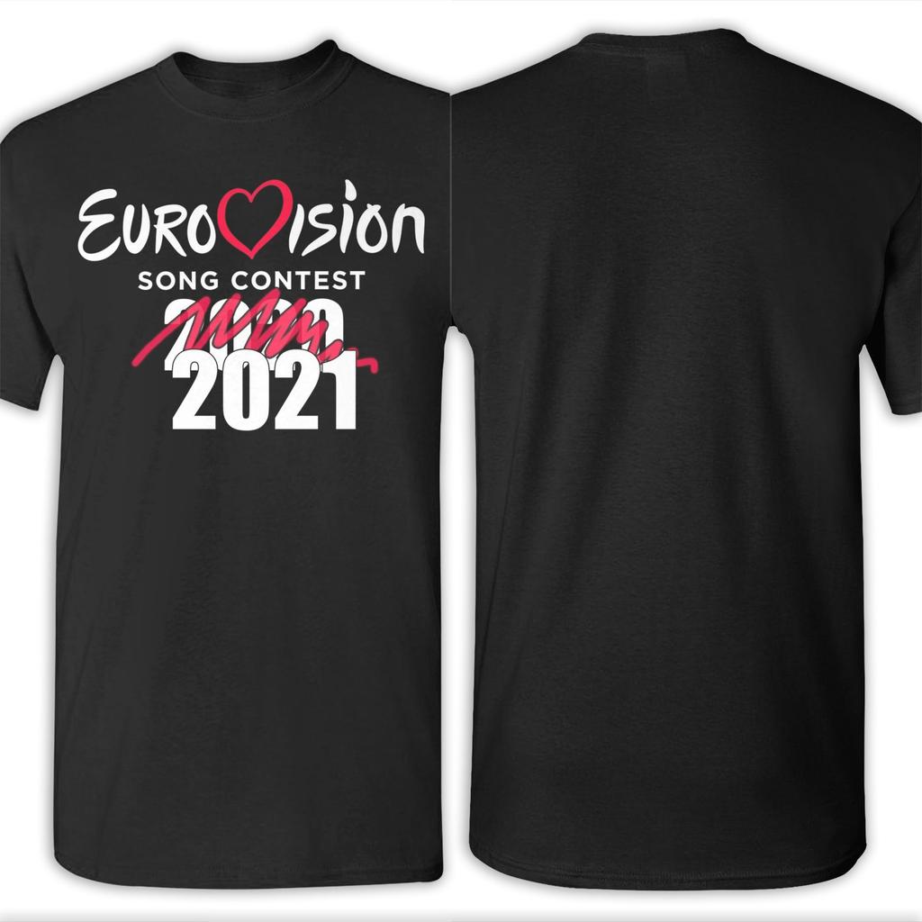 Eurovision Song Contest T-Shirt Men  Casual 100% Cotton Tee Shirt Round Collar Short Sleeve T Shirt Printed Clothing