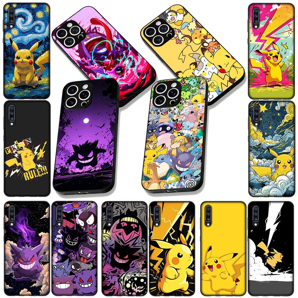 Soft Phone Cover for Samsung Galaxy S25 S24 S23 FE Plus Ultra S7 Edge A16 A15 5G S25+ Case P-Pokemons Gengar P-Pikachus Cute