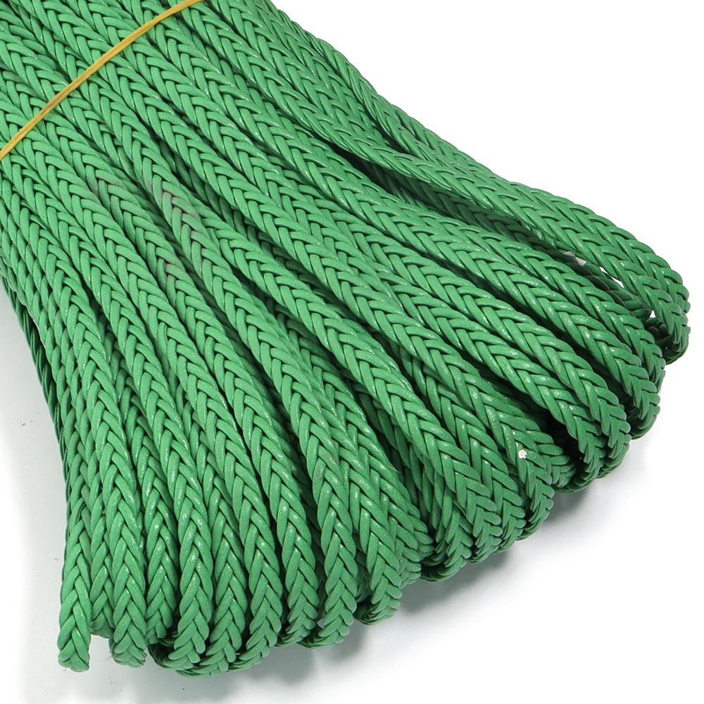 5m/lot 8mm Braided Genuine Leather Cords Colored Flat Leather Rope For Handmade Bracelet Making Finding DIY Necklace Accessories