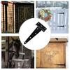 2pcs Heavy Duty Black T Shape Iron Hinges Galvanized Door Gate Hardware Hinges Shed Cabinet Barn Room Strap Hinge With Screw
