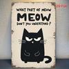 Funny Cat Metal Sign Retro Minimalist Wall Art for Room Decor Perfect Gift for Cat Lovers