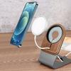 Apple iPhone 15 Magsafe Wooden Wireless Charging Phone Stand Aluminum Alloy Desktop Phone Stand