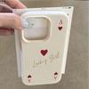 Phone Case For iPhone 11 12 13 14 15 16 17 Pro Max XS X XR 16 Plus 16e 17 Air Stylish Ace of Hearts Poker Pattern Silicone Cover