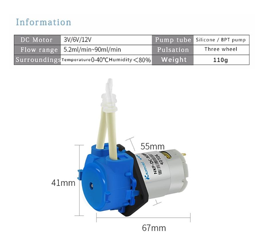 DC 12v Small Self-priming Pump Mini Circulation Pump Pumping Peristaltic Pump For Measurement