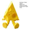 Novelty Cheese Sculpture with Movable Joints, 3D Printed Funny Cheese Slice Figurine Fidget Toy for Stress Relief, Office Desk Accessories