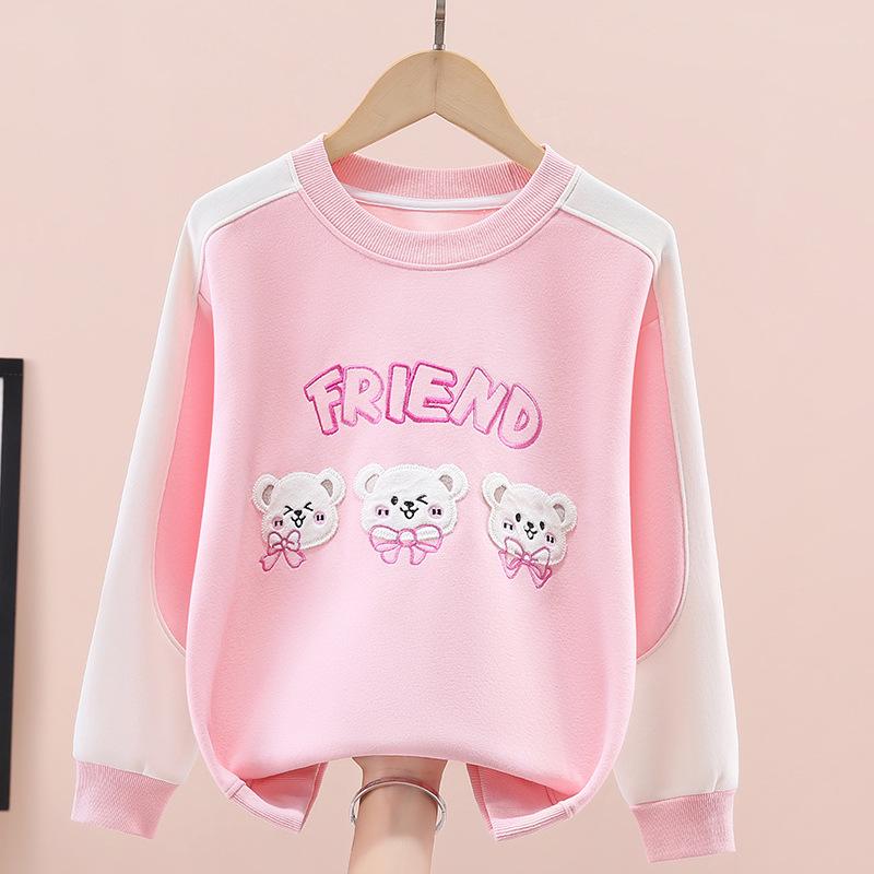 

Korean Style Color Block Girls Sweatshirt - Autumn/Spring Fashion Top 120 cm