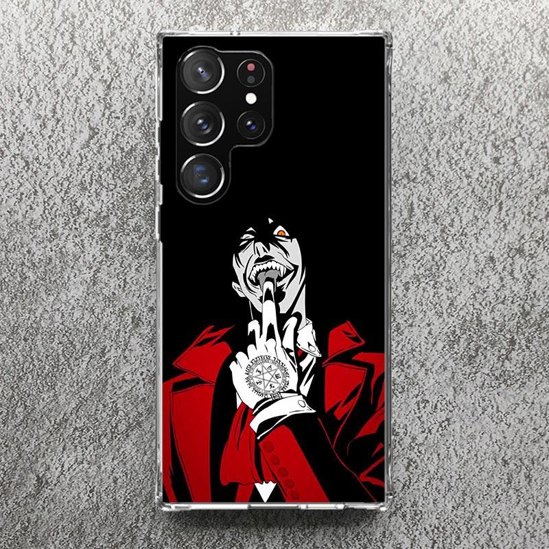 A-Alucard Hellsing Anime Print Soft Case for Samsung Galaxy S25 Edge S24 S23 S22 Ultra S21 Plus S20 FE Phone Shell S10 + Pattern