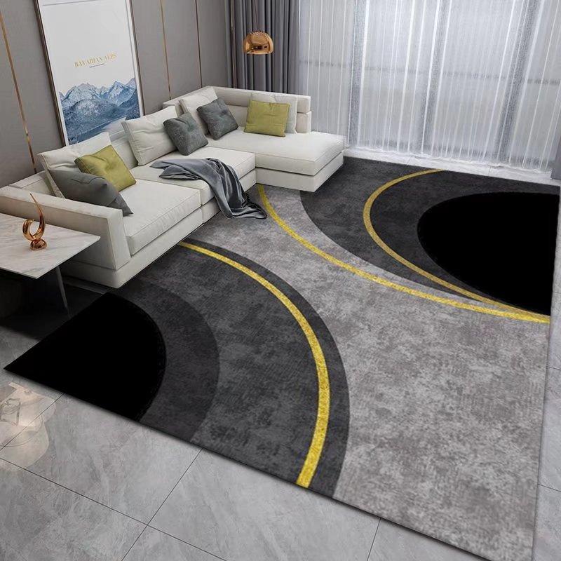 Einfacher einfarbiger Teppich Wohnzimmerdekoration Teppiche Flur Schwarz Große Flächenteppiche Schlafzimmer Bettseite Weiche Bodenmatte Rutschfest