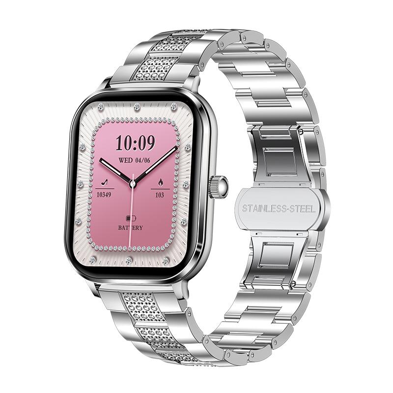 2026 New Low Power Ladies Smart Watch 1.82" IPS Screen BT5.3 Call 128M Memory Health Monitor IP68 Waterproof Sports Tracker