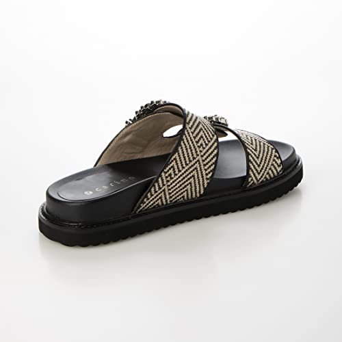 Carino CAAN34001 Women's Sandals, Black Pheasant, Size 25.0 cm