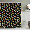 Colorful Leaves Shower Curtain Water Drop Printed Bath Accessories Modern Waterproof Fabric For Bathroom Decorations Available