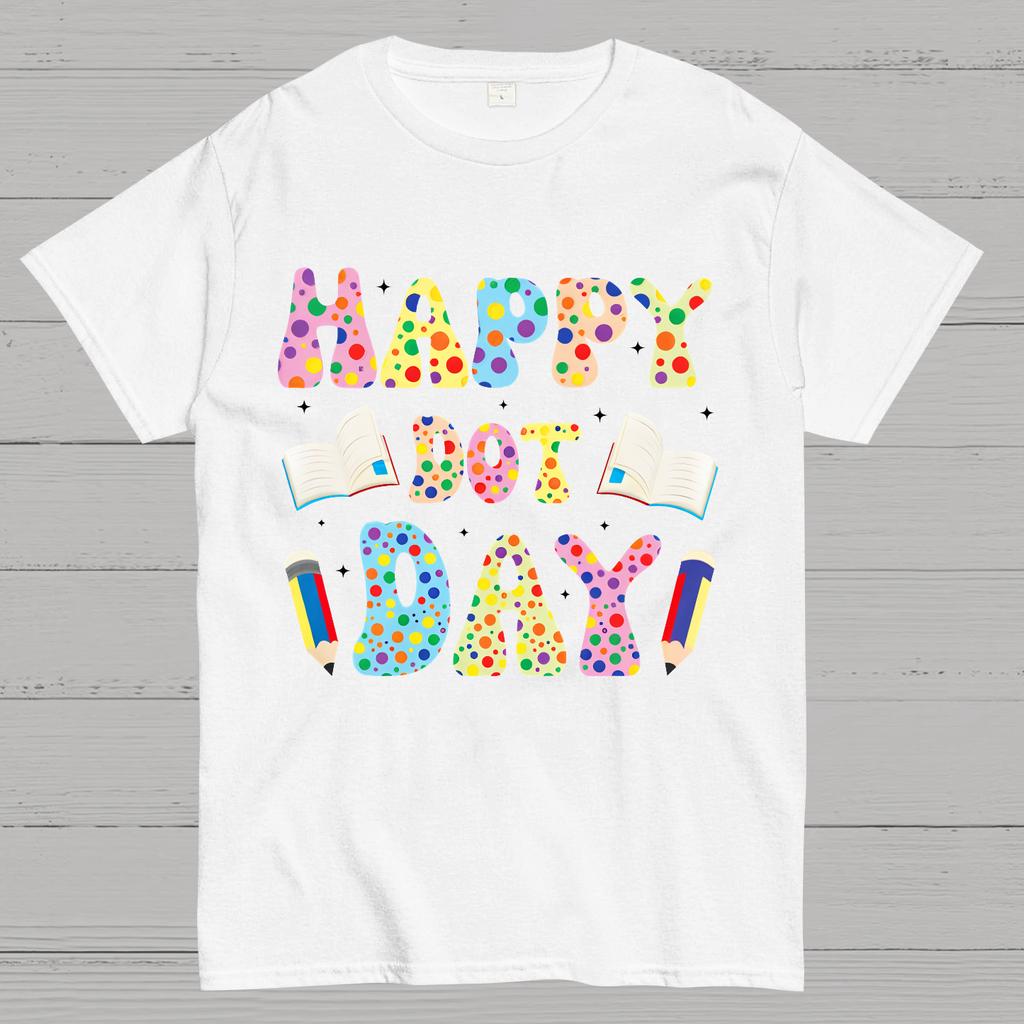 Happy International Dot Day Cotton Summer Casual Cool Loose T-Shirt