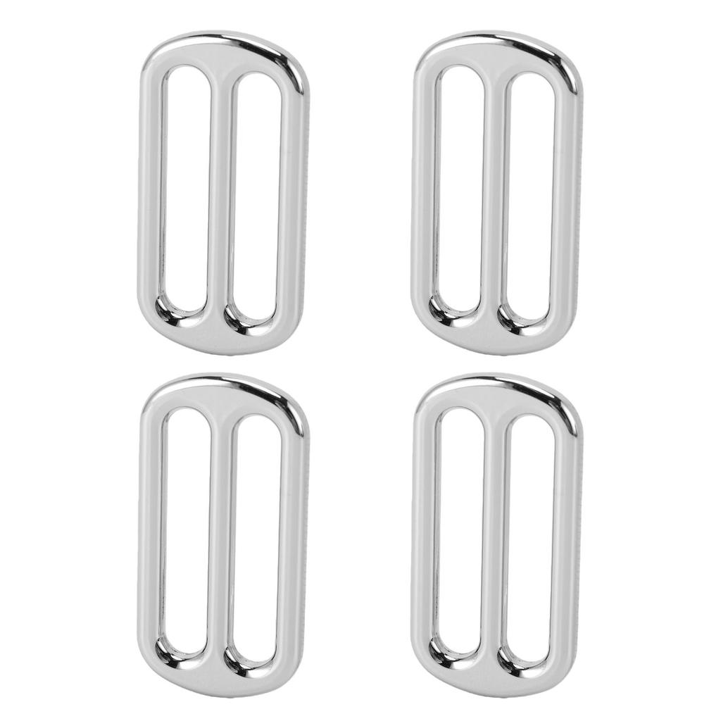 10PCS Webbing Buckles Strap Slide Adjuster Zinc Alloy Buckle for Clothing Backpack Belt Silver 49x26mm
