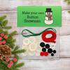 Button Christmas Tree Ornaments Home Santa Angel Snowman Christmas Tree Decorations Holiday Decoration Pendant Craft DIY Making