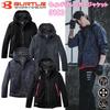 BURTLE 3190 Windproof Hoodie Jacket, Unisex, Water-Repellent, Cold-Weather, Fall/Winter, 2025 Model, BURTLE Workwear (JP, Alphabet, L, 35: Black)