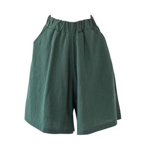 8XL Women's Elastic Waist Shorts Solid Color Shorts with Pockets Loose Shorts Sweat Shorts Casual Summer Athletic Shorts Comfy Shorts